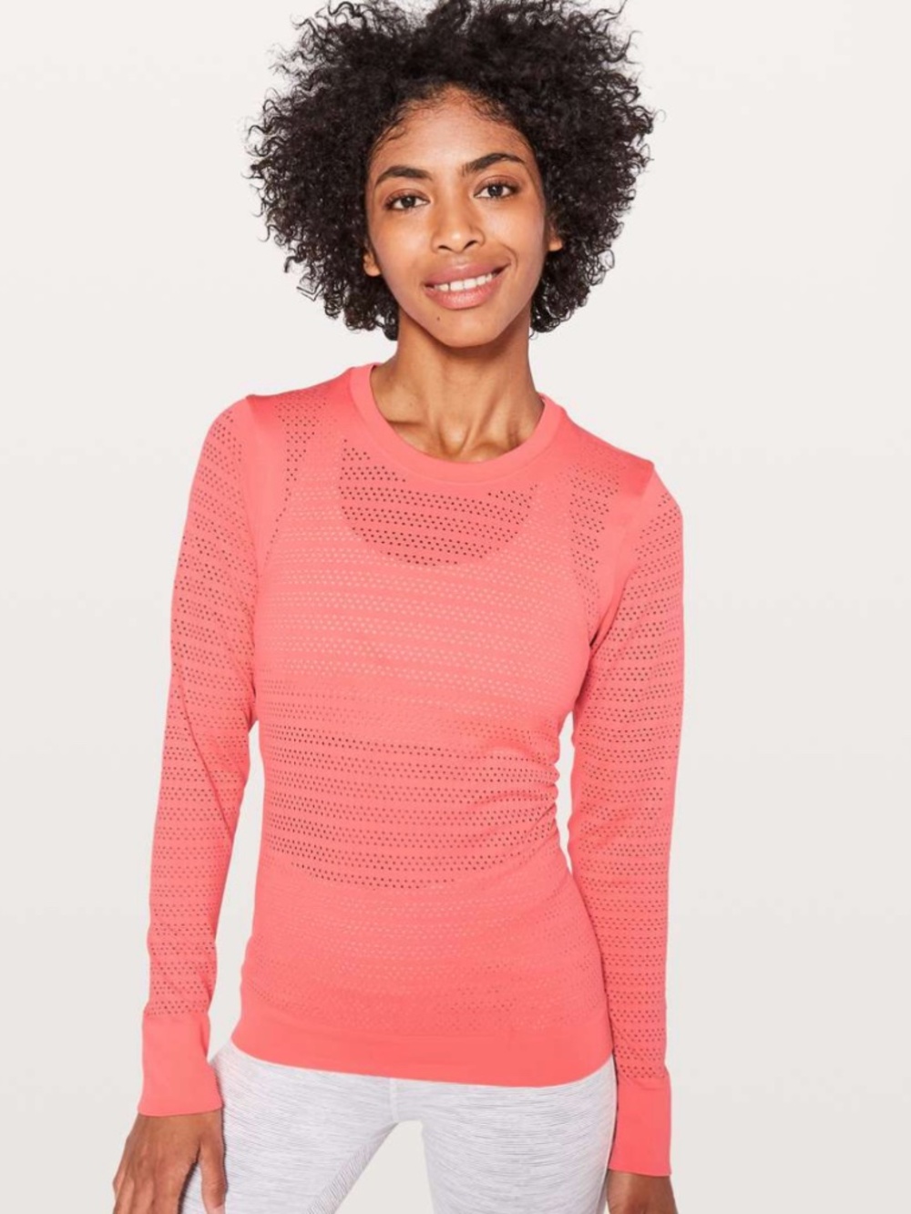 Lululemon Breeze By Long Sleeve *Squad Light Coral / Light Coral Size L